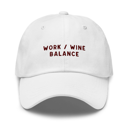 Work / Wine Balance Embroidered Dad Hat