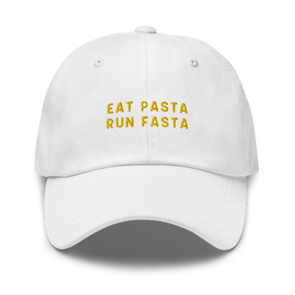 Eat Pasta Run Fasta Embroidered Dad Hat