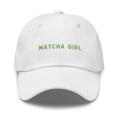 Matcha Girl Embroidered Dad Hat