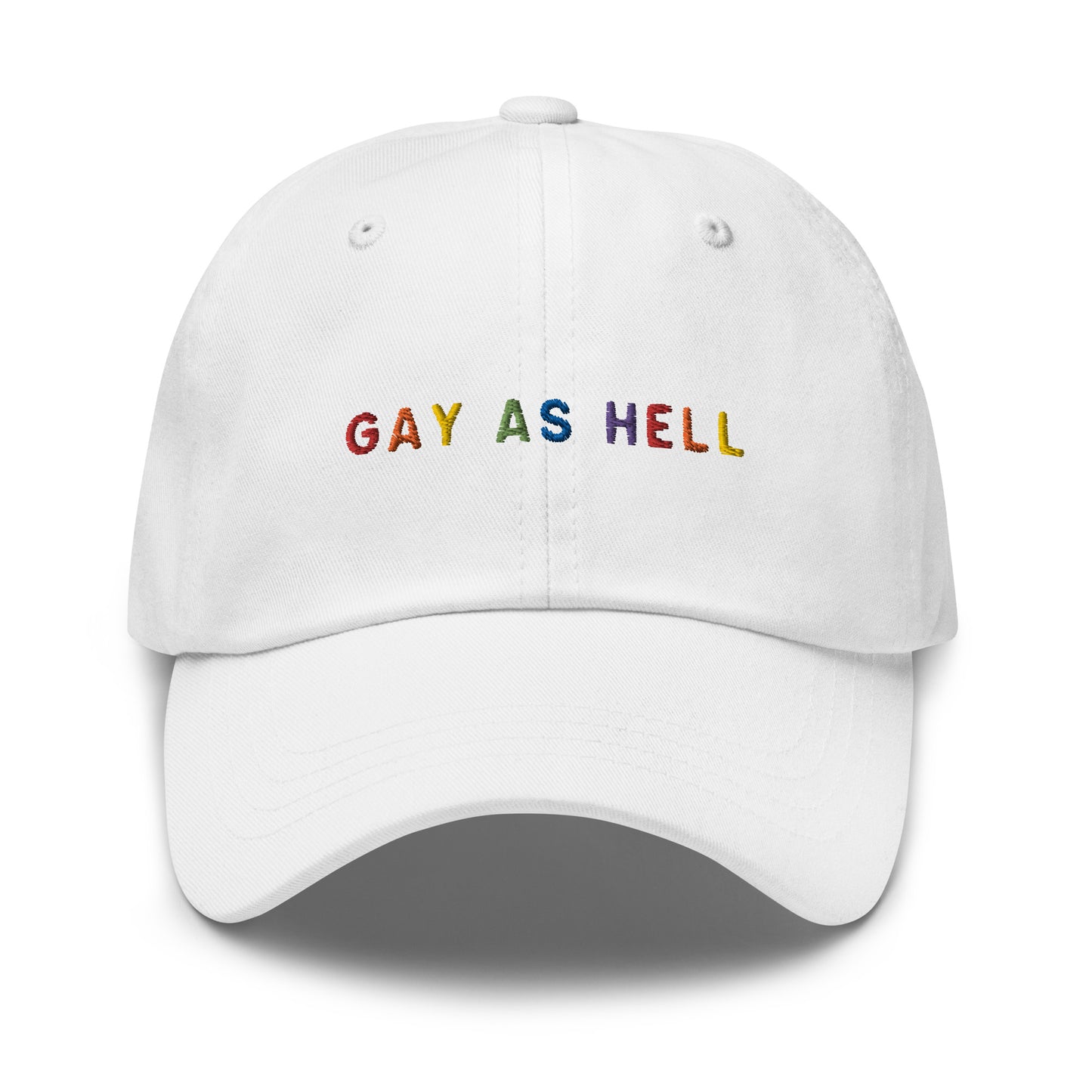 Gay as Hell Pride Embroidered Dad Hat