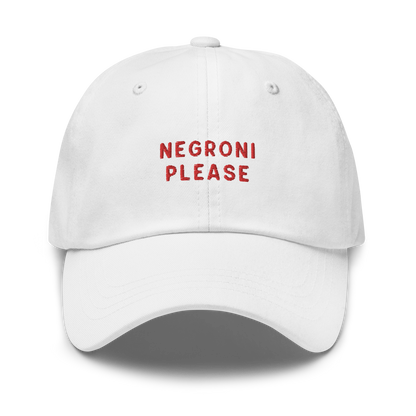 Negroni Please Cocktail Embroidered Dad Hat