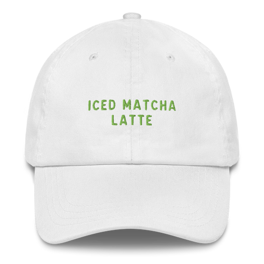 Iced Matcha Latte Embroidered Dad Hat