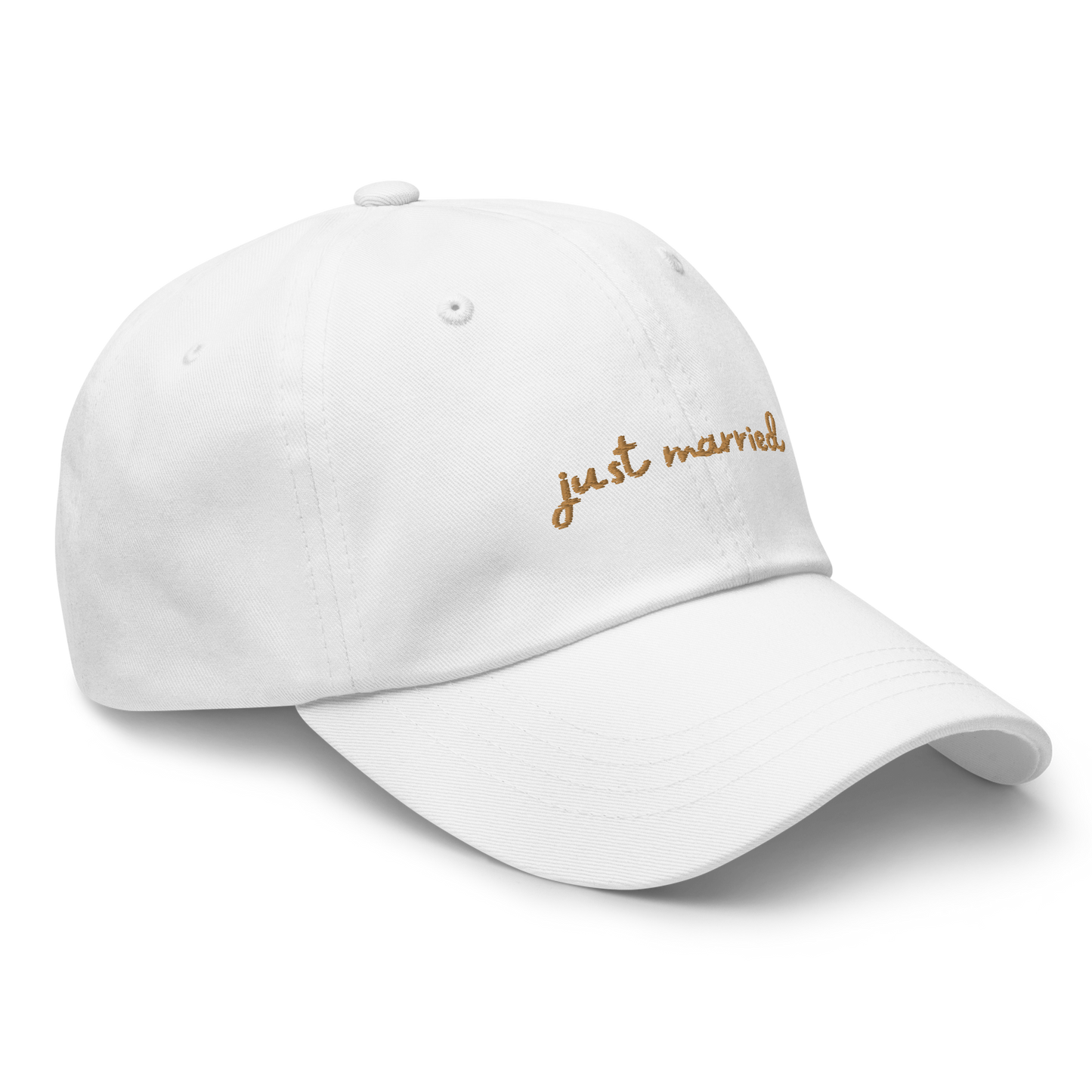 Just Married Newlywed Embroidered Cap