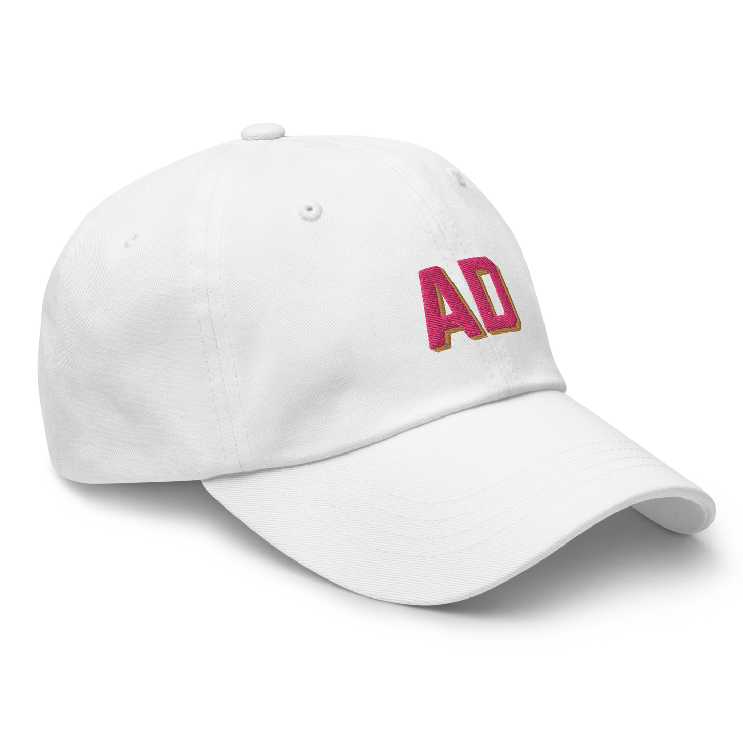 CUSTOM Varsity Initials Pink Embroidered Dad Hat