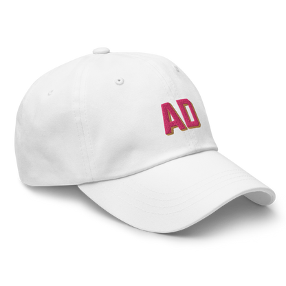 CUSTOM Varsity Initials Pink Embroidered Dad Hat