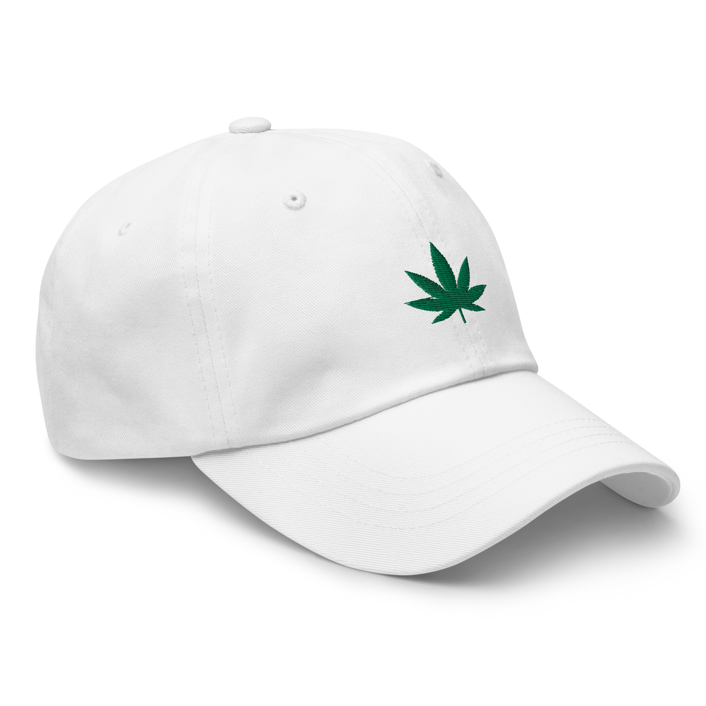 Weed Leaf Embroidered Dad Hat