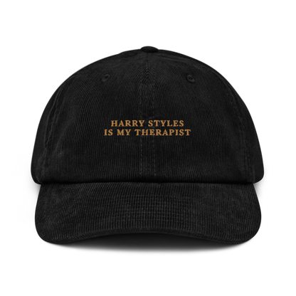 Harry Styles Is My Therapist Embroidered Corduroy Cap