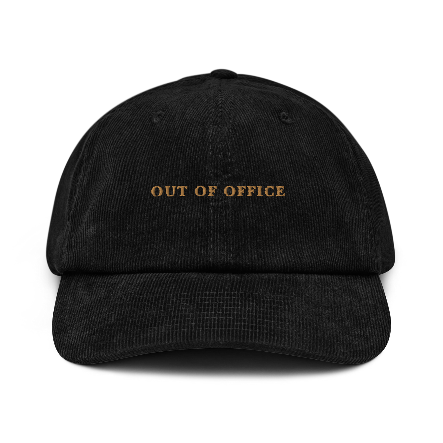 Out of Office Embroidered Corduroy Hat