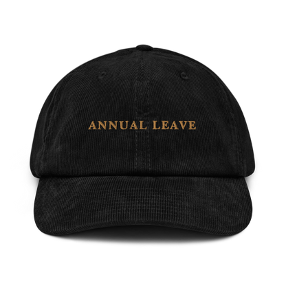 Annual Leave Embroidered Corduroy Hat