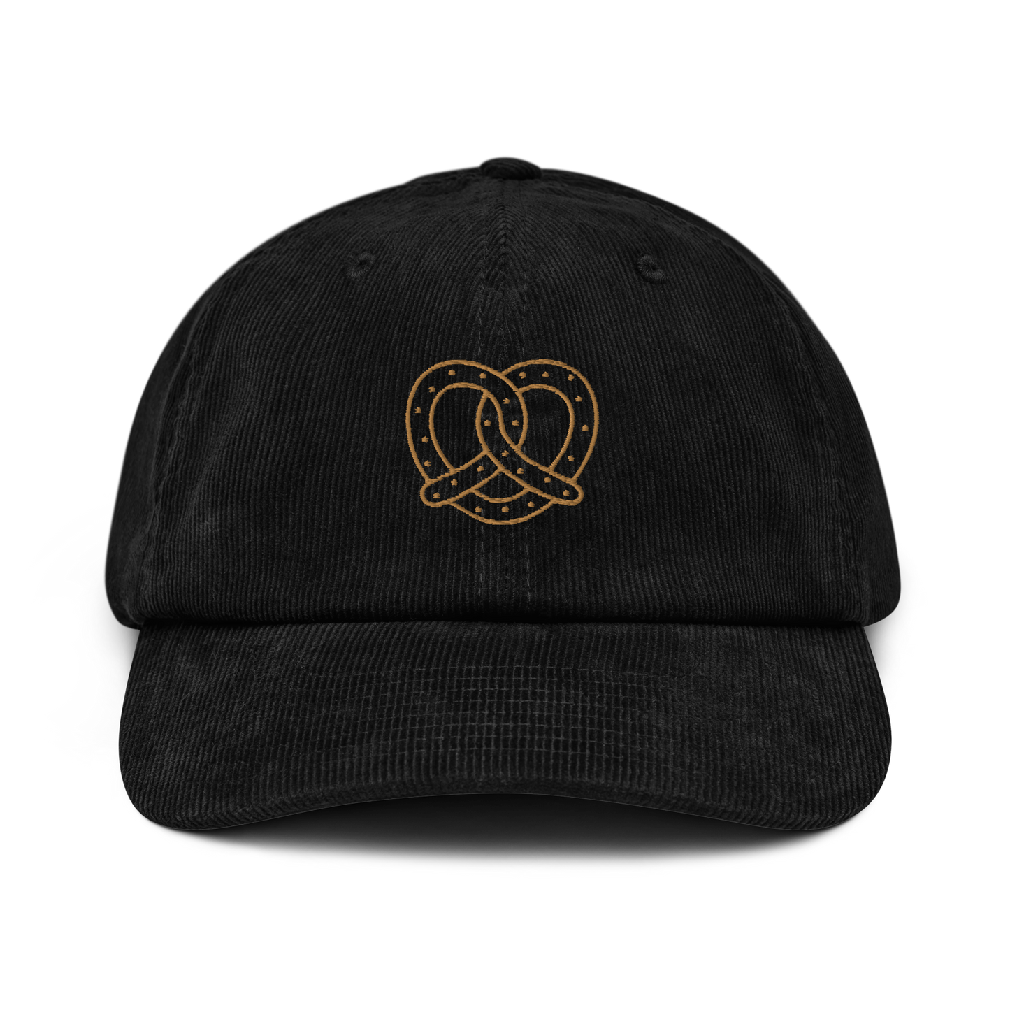 Pretzel Line Embroidered Corduroy Hat