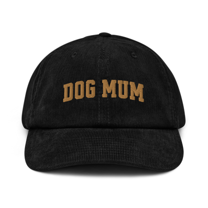 Dog Mum Embroidered Corduroy Hat