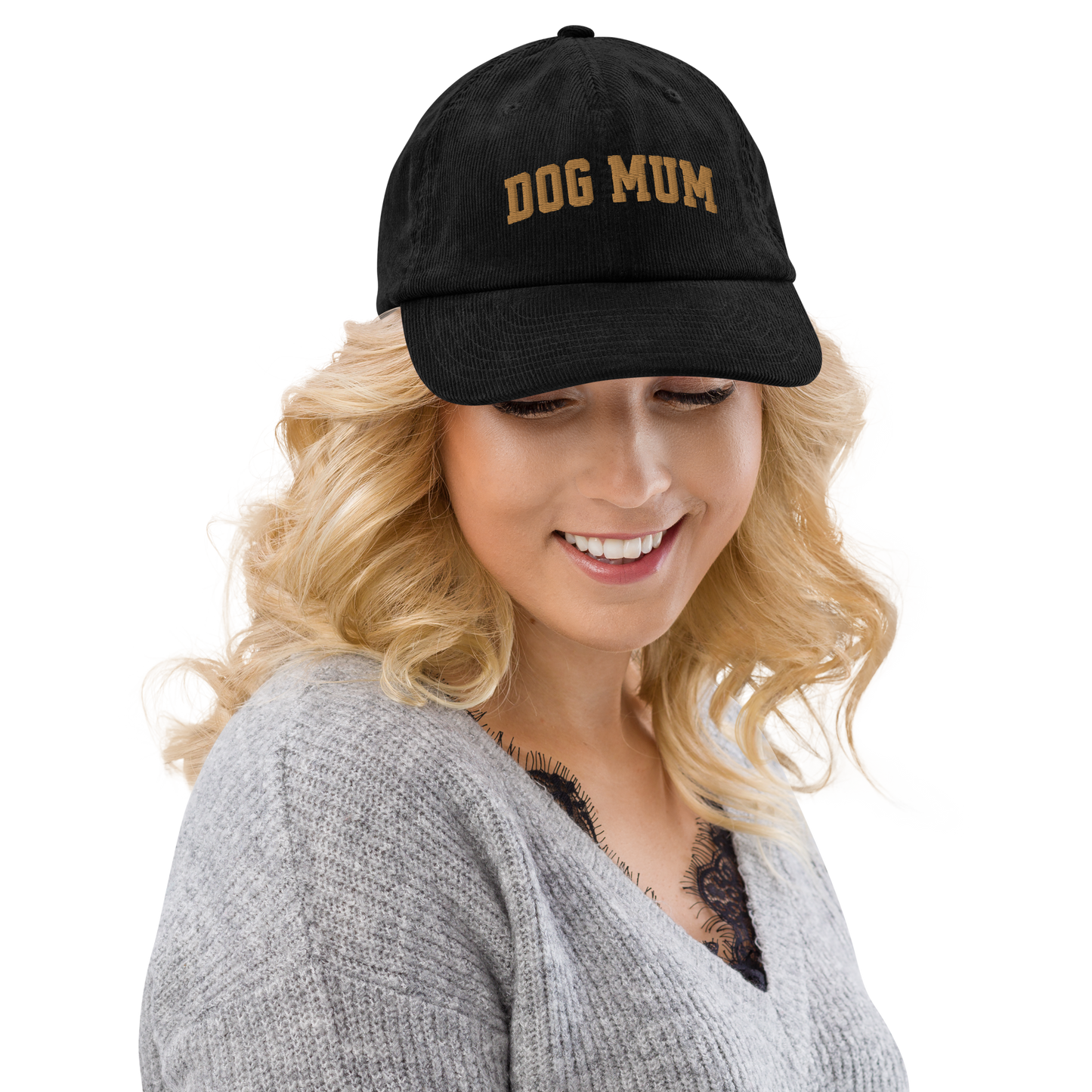 Dog Mum Embroidered Corduroy Hat