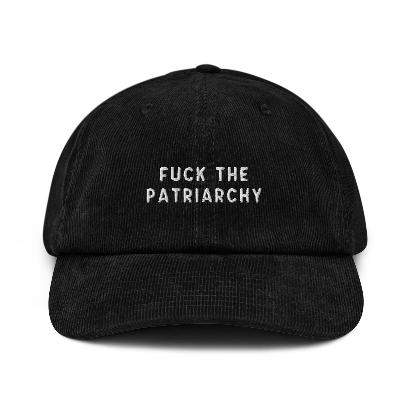 Fuck the Patriarchy Feminist Embroidered Corduroy Hat