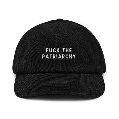 Fuck the Patriarchy Feminist Embroidered Corduroy Hat