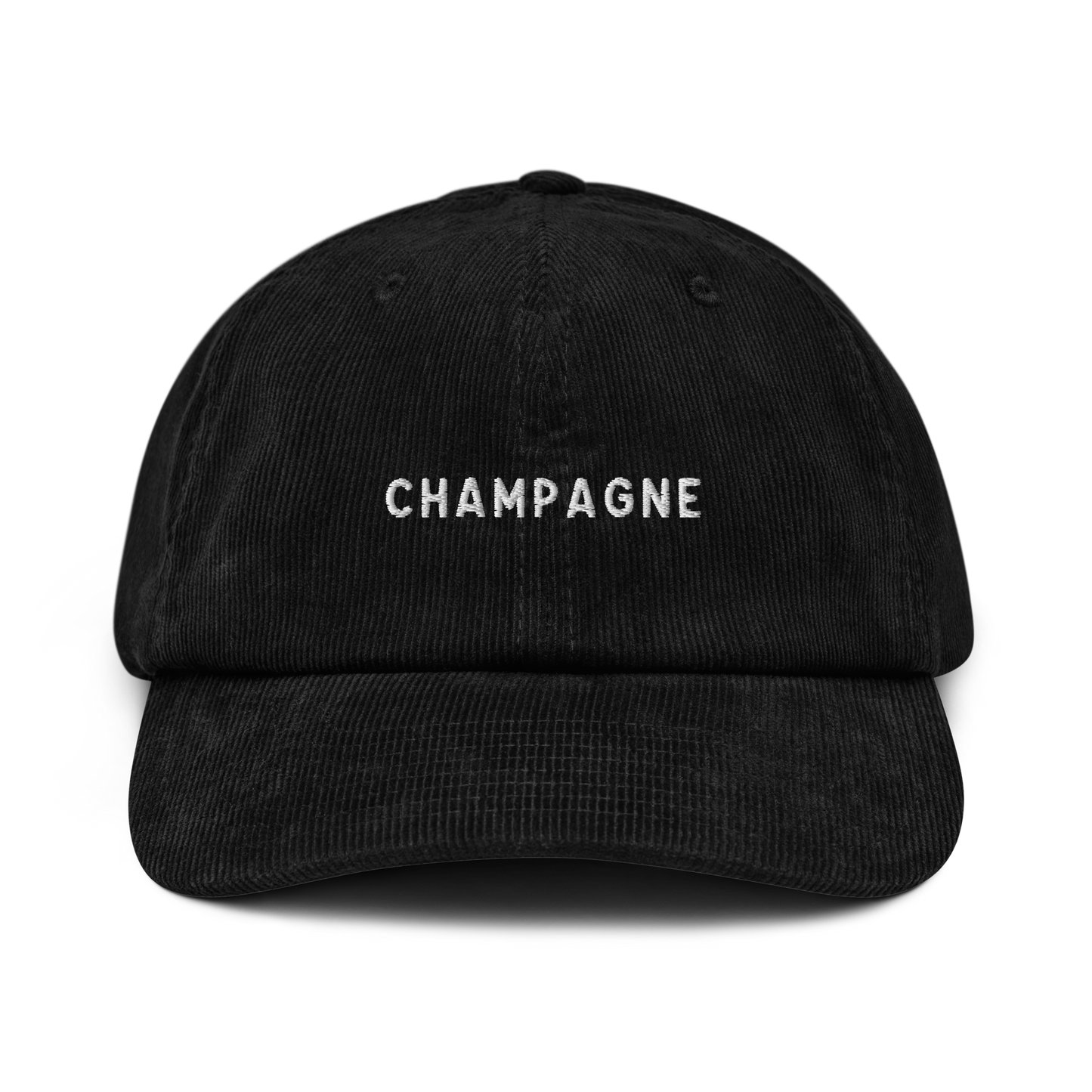 Champagne Embroidered Corduroy Hat