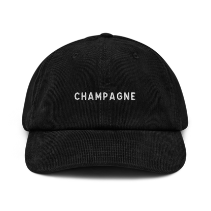 Champagne Embroidered Corduroy Hat