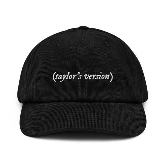 taylor's version Embroidered Corduroy Hat