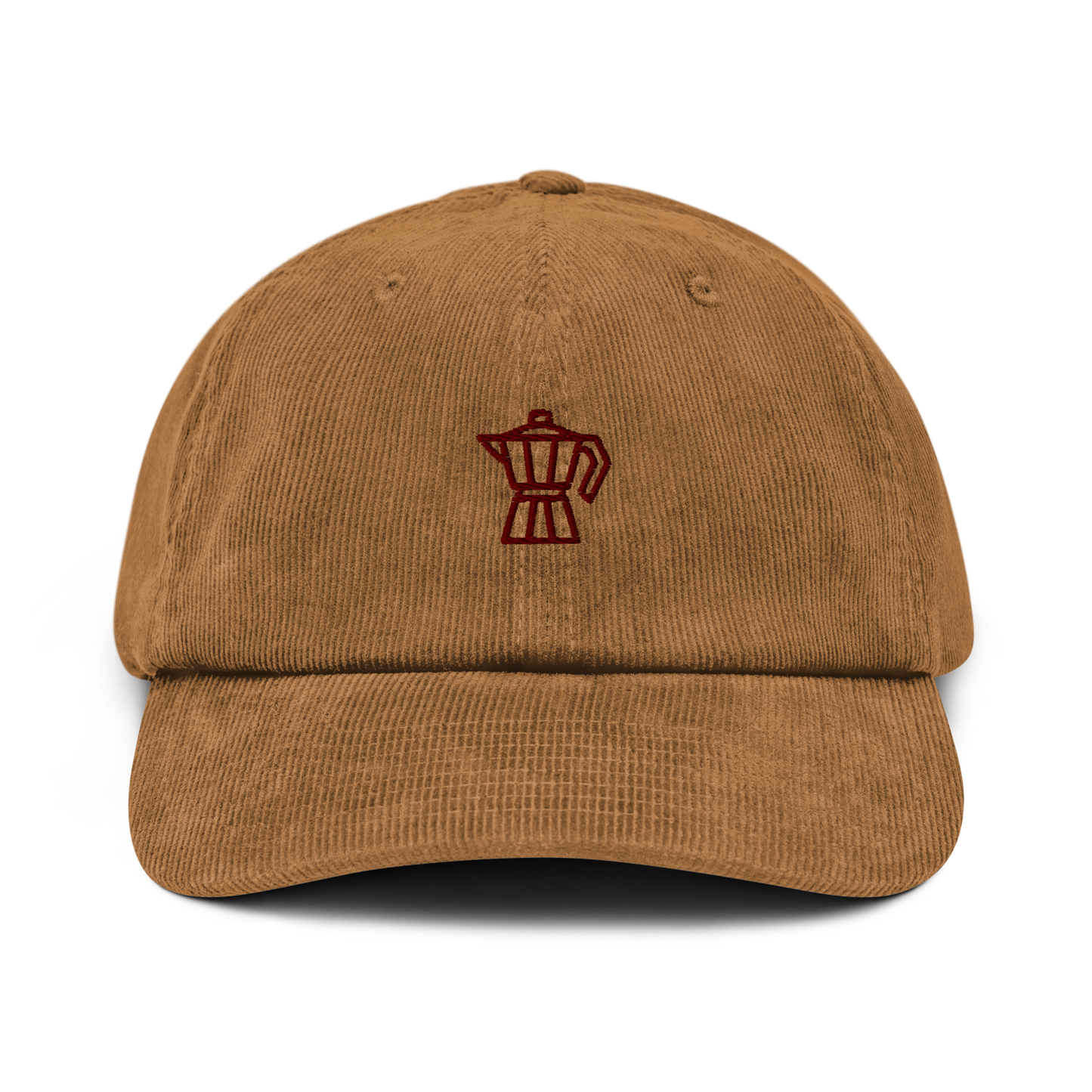 Moka Pot Coffee Embroidered Corduroy Cap