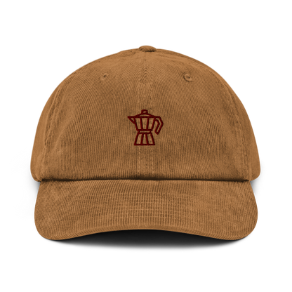 Moka Pot Coffee Embroidered Corduroy Cap