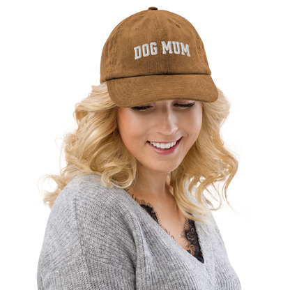 Dog Mum Embroidered Corduroy Hat