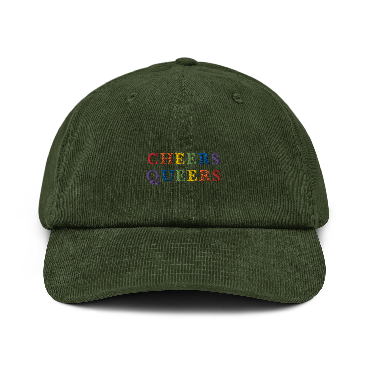 Cheers Queers Pride Embroidered Corduroy Cap