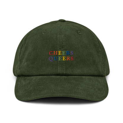 Cheers Queers Pride Embroidered Corduroy Cap