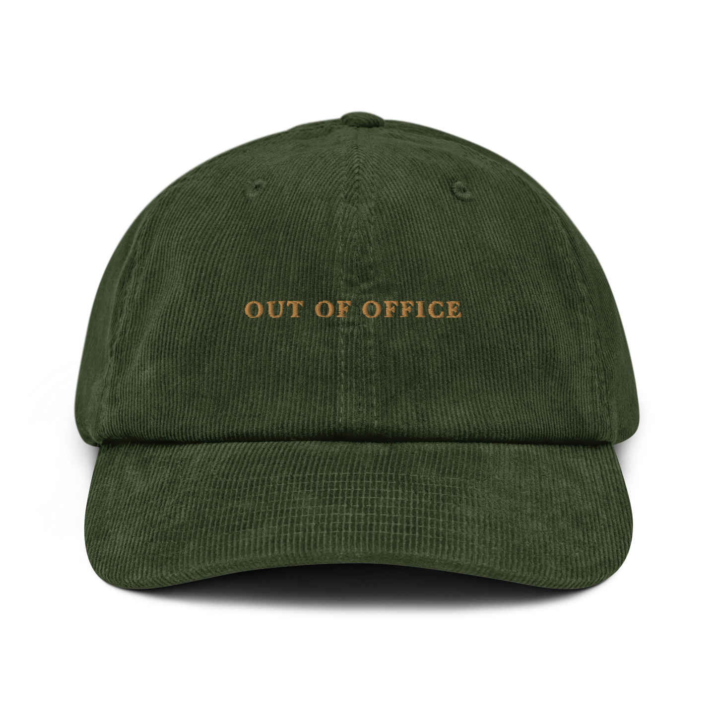 Out of Office Embroidered Corduroy Hat