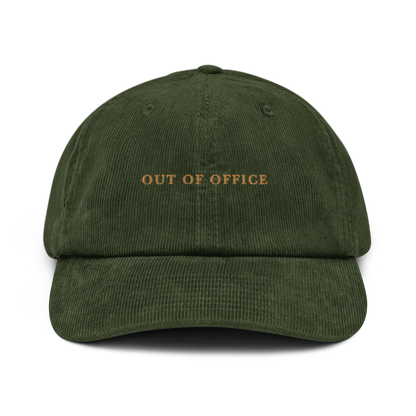 Out of Office Embroidered Corduroy Hat