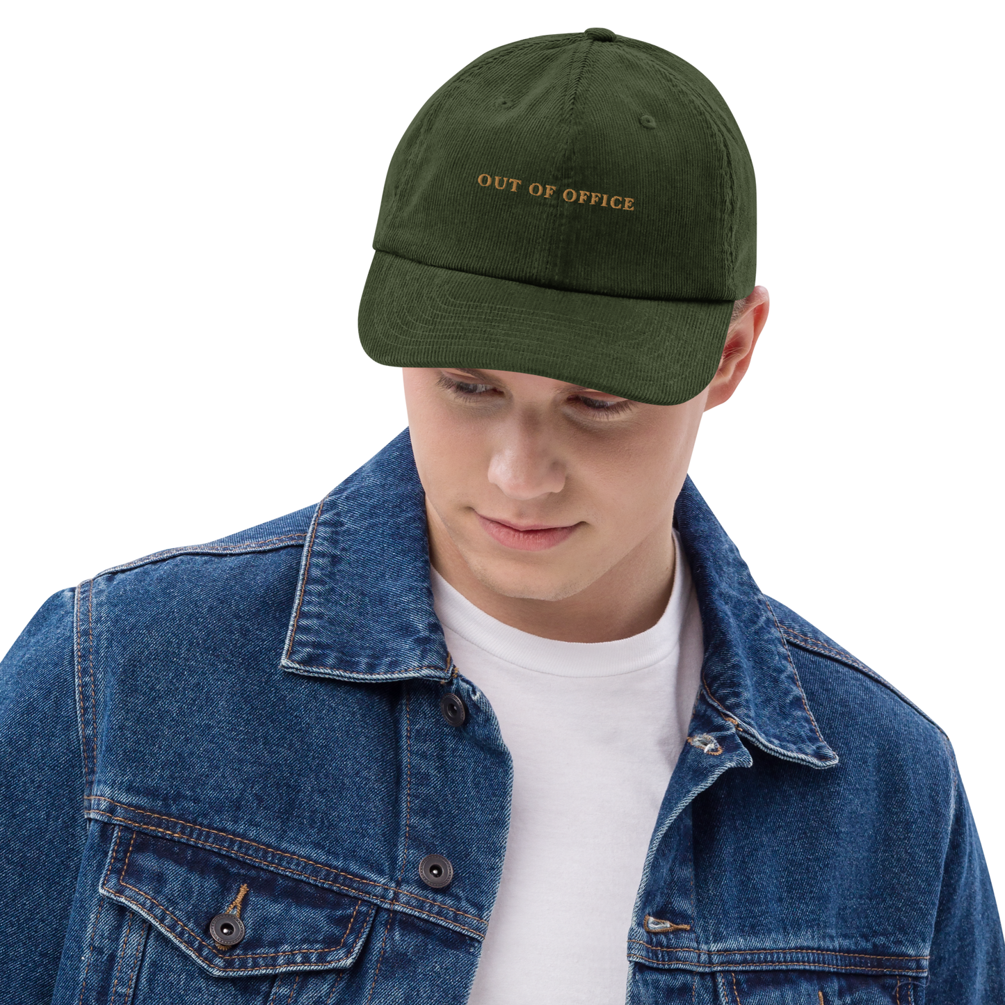 Out of Office Embroidered Corduroy Hat