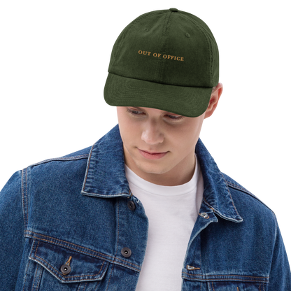 Out of Office Embroidered Corduroy Hat