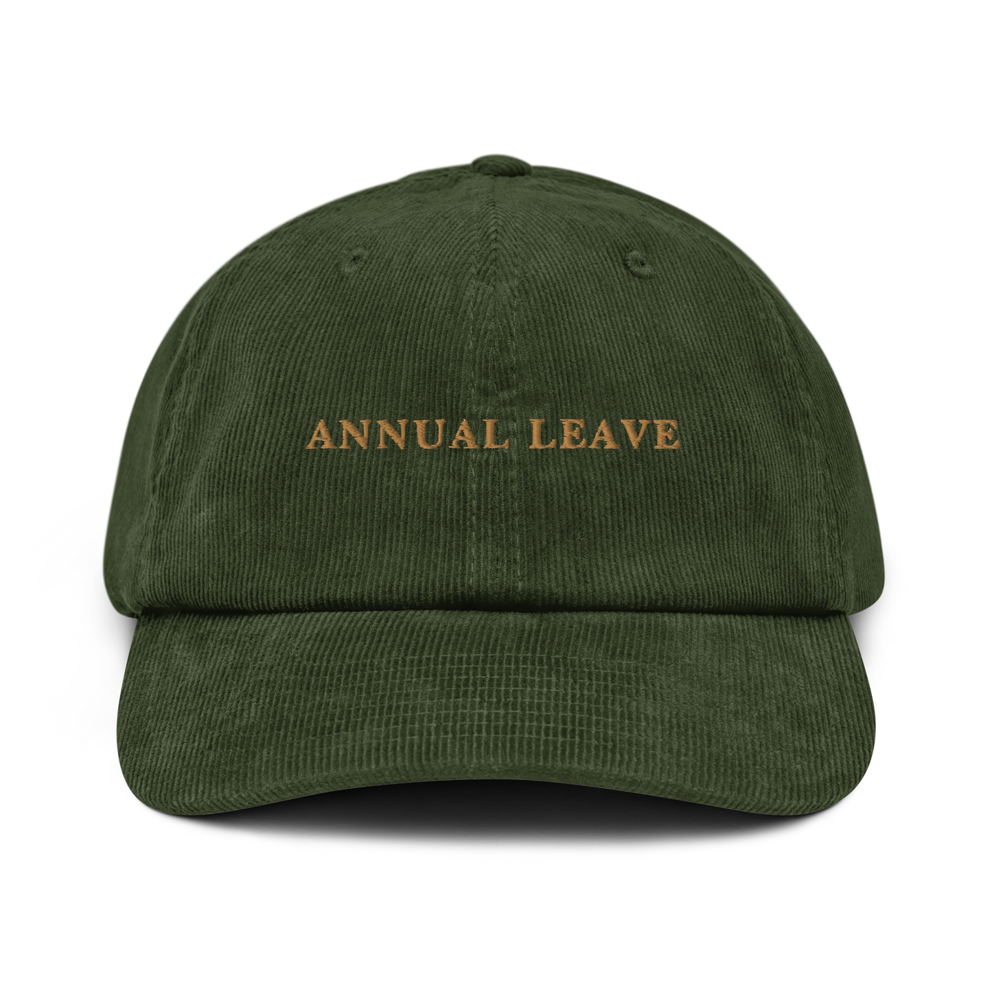 Annual Leave Embroidered Corduroy Hat