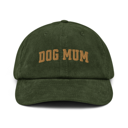 Dog Mum Embroidered Corduroy Hat