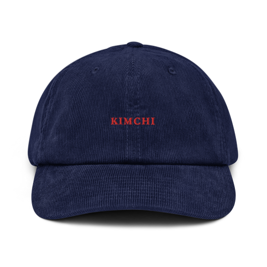 Kimchi Embroidered Corduroy Cap