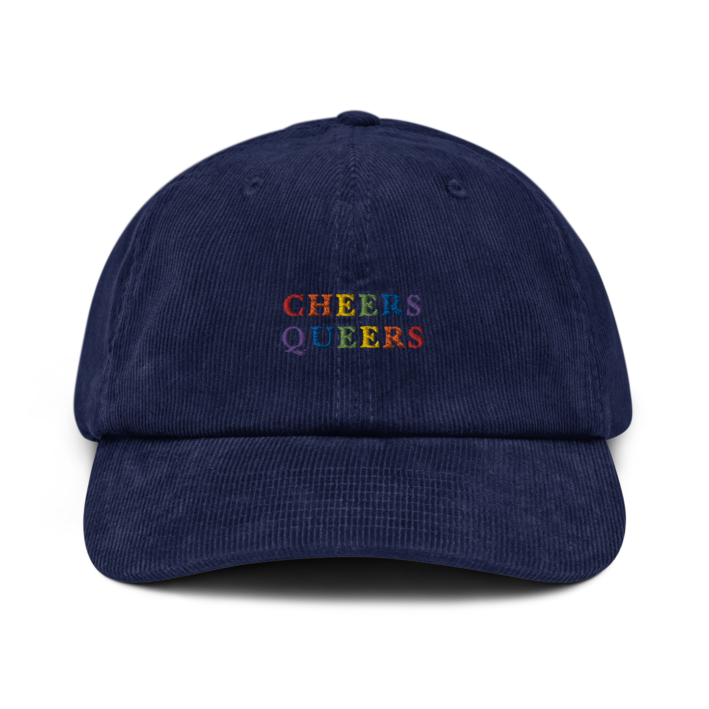 Cheers Queers Pride Embroidered Corduroy Cap