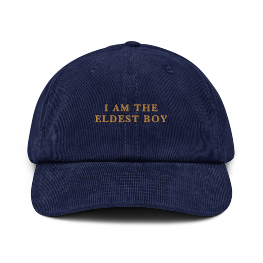 I Am The Eldest Boy Succession Embroidered Corduroy Hat