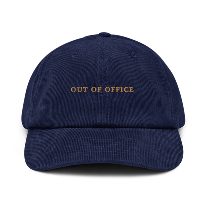 Out of Office Embroidered Corduroy Hat