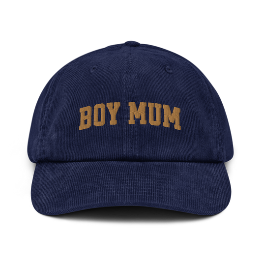 Boy Mum Embroidered Corduroy Hat