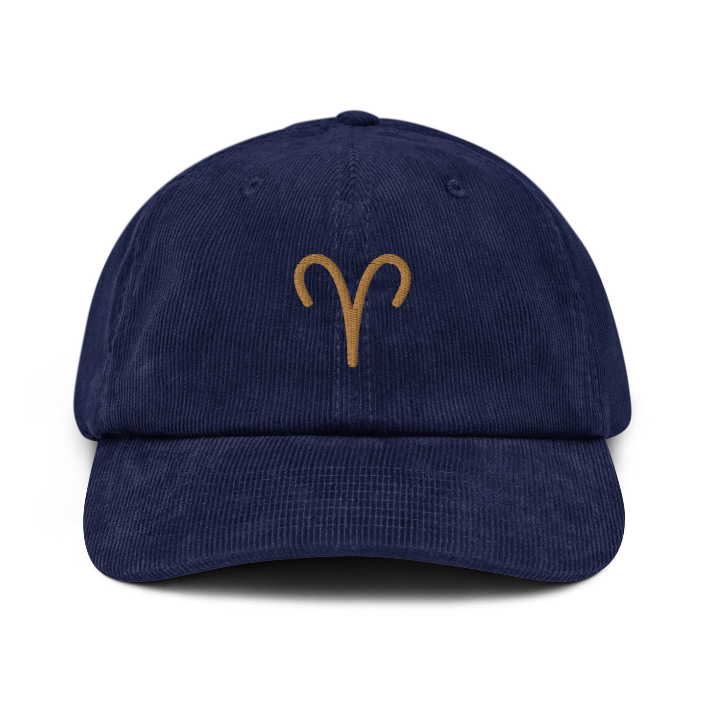 Aries Zodiac Symbol Embroidered Corduroy Hat