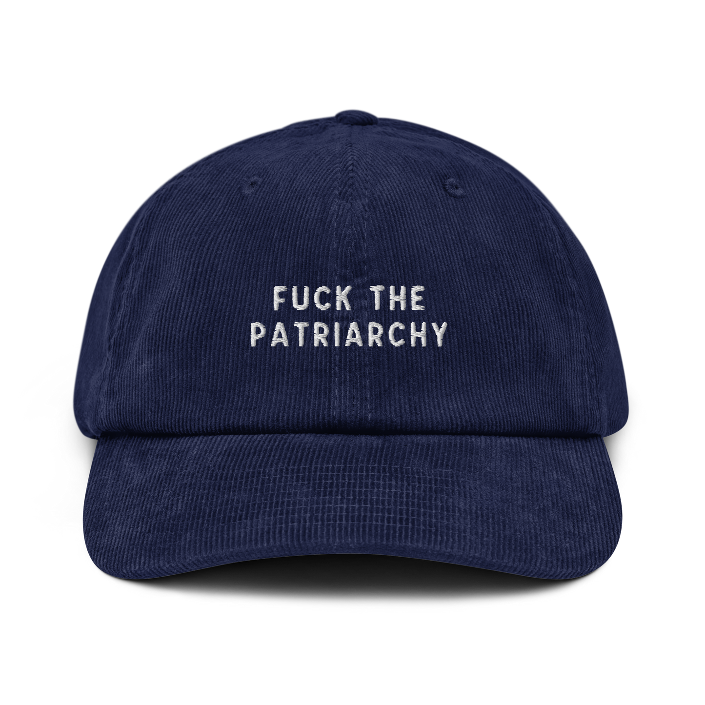 Fuck the Patriarchy Feminist Embroidered Corduroy Hat