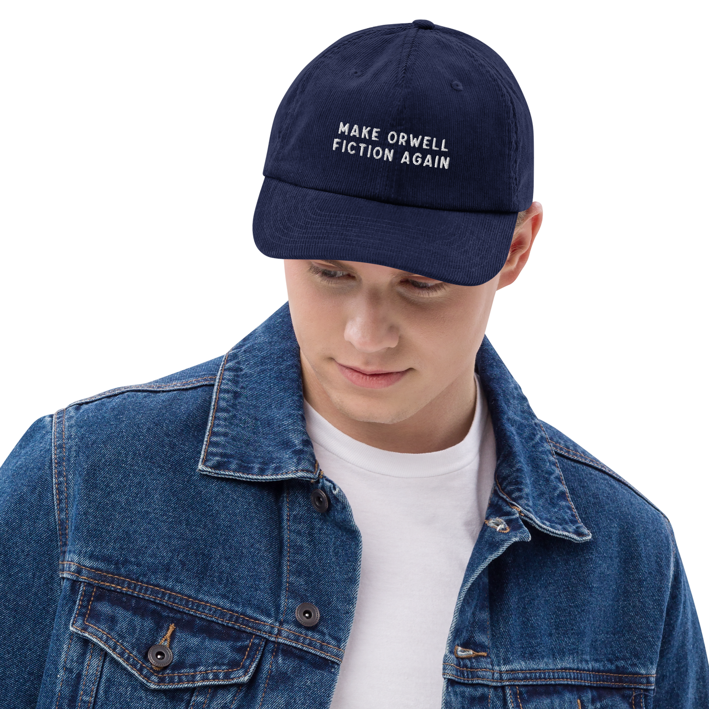 Make Orwell Fiction Again Embroidered Corduroy Hat