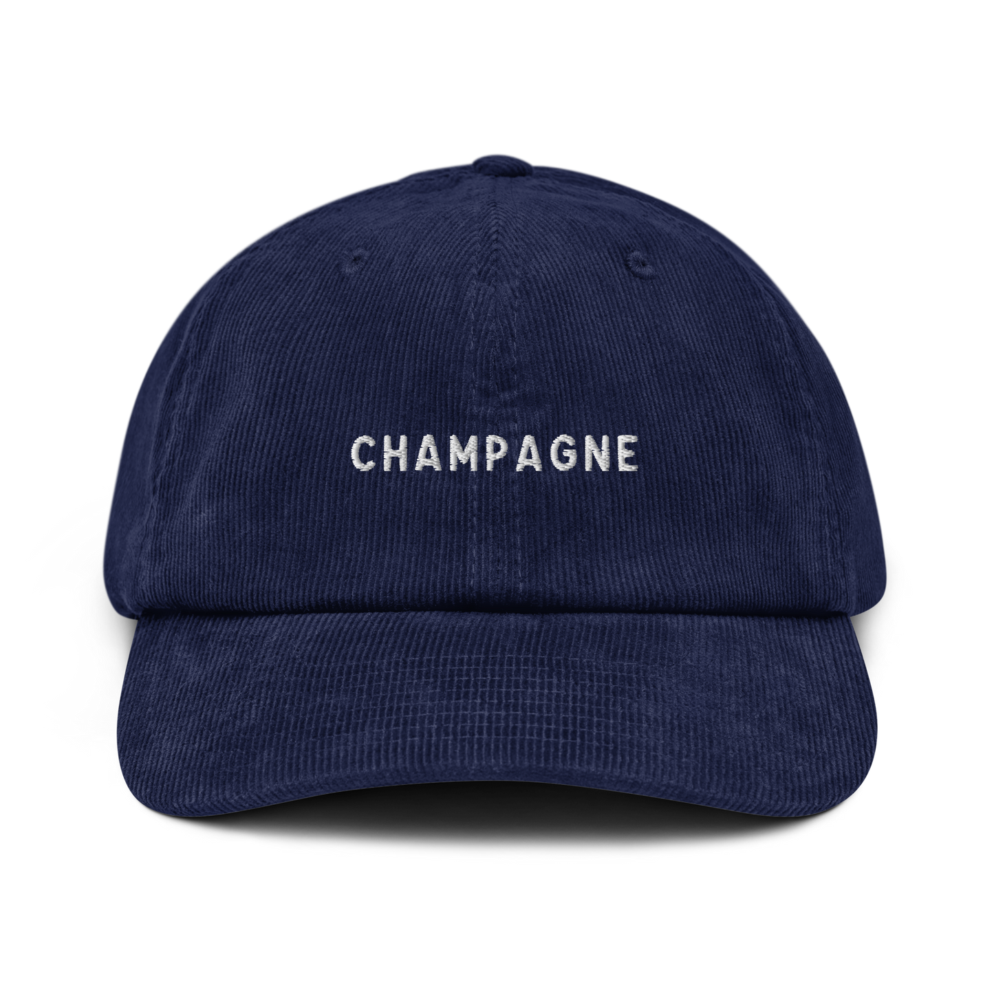 Champagne Embroidered Corduroy Hat