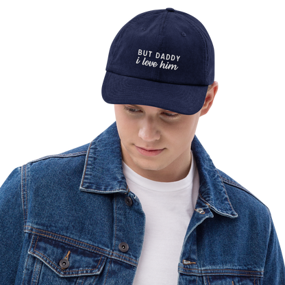 But Daddy I Love Him Embroidered Corduroy Hat