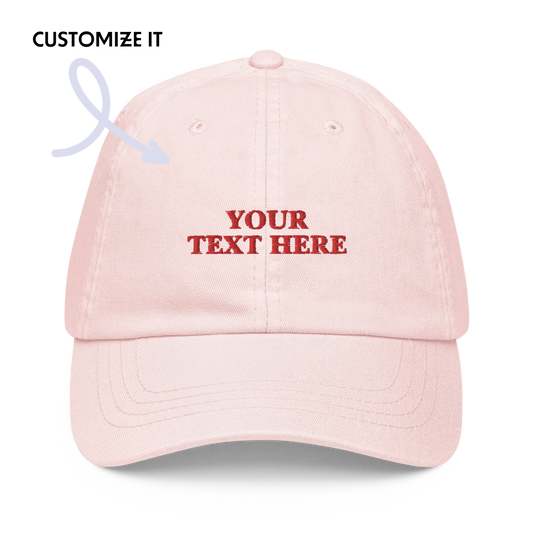 CUSTOM Embroidered Pastel Baseball Cap