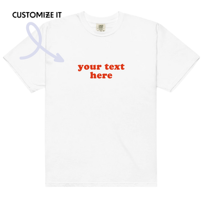 CUSTOM Red Text Premium T-Shirt