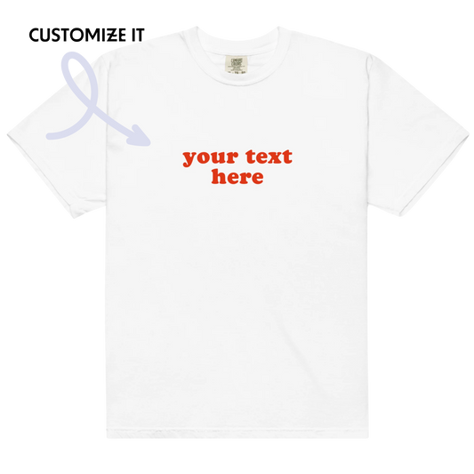 CUSTOM Red Text Premium T-Shirt