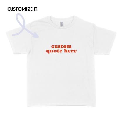 CUSTOM Red Text Baby Tee