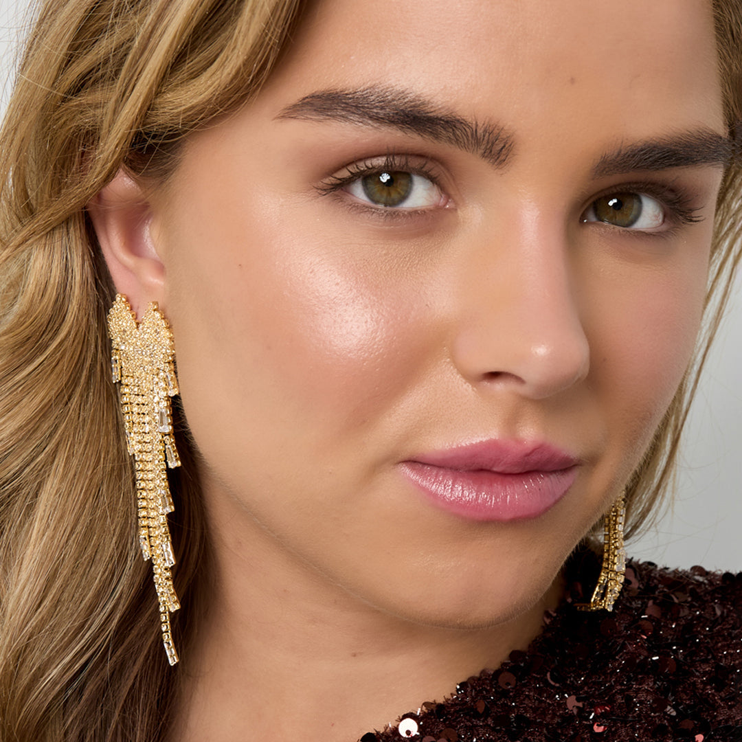 Copper Dangle Earrings Geometric Elegant Christmas Luxurious Series Women's jewelry