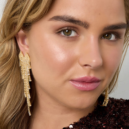 Copper Dangle Earrings Geometric Elegant Christmas Luxurious Series Women's jewelry