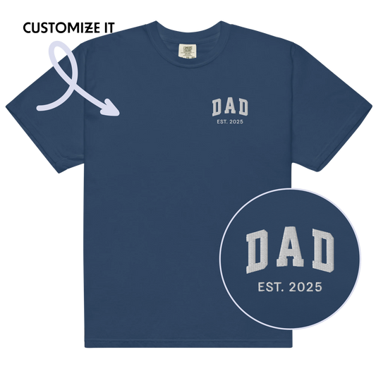 CUSTOM YEAR Dad Embroidered Premium T-Shirt