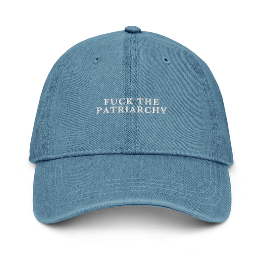 Fuck the Patriarchy Feminist Embroidered Denim Hat